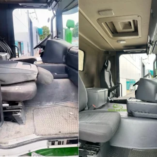 Vrachtwagen interieur stomen reinigen op locatie