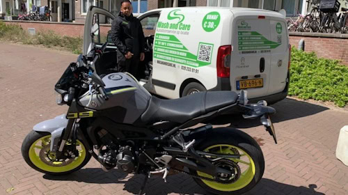 Motorfiets reinigen aan huis, zonder voorrijkosten